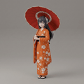 Anime Art - Asian Umbrella - STL File