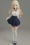 Anime Art - Blonde Demure Girl - STL File