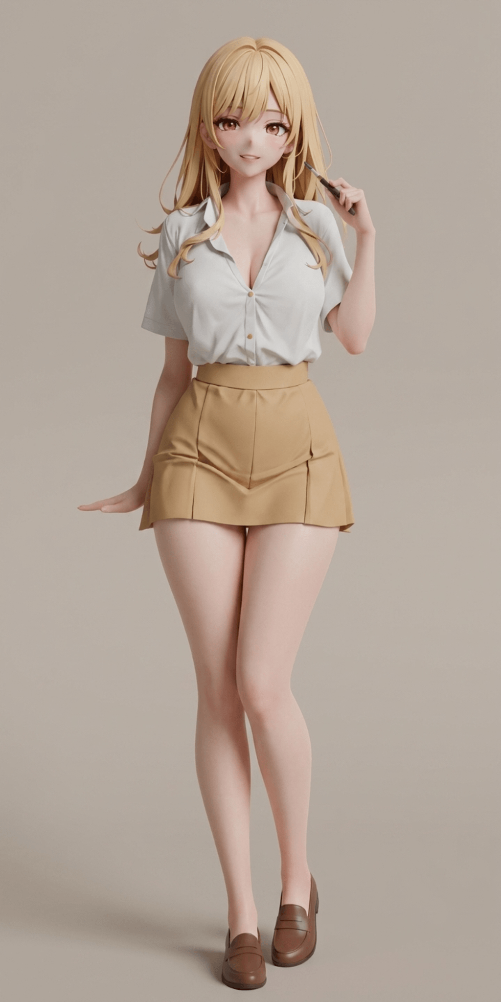 Anime Art- Blonde and Lovin' It - STL File