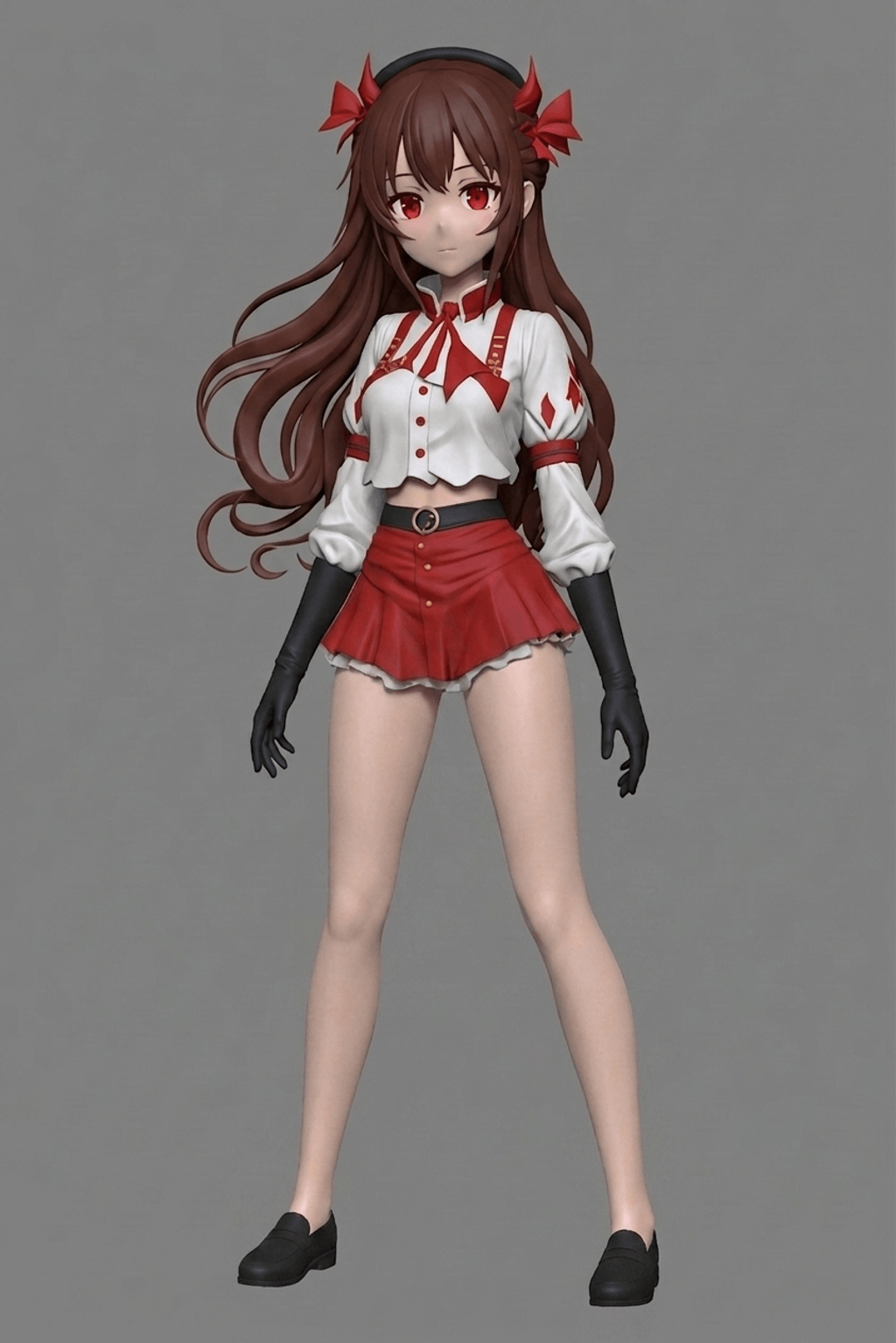 Anime Art - Brazen Brunette Girl - STL File