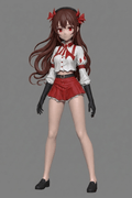 Anime Art - Brazen Brunette Girl - STL File