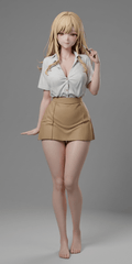 Anime Art - Girl with Curves Galore - STL File