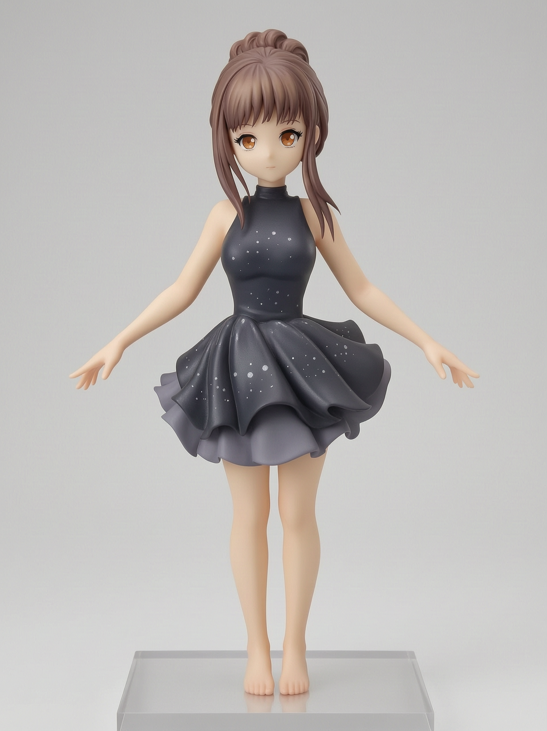 Anime Art - Girl in Flouncy Dress - STL File