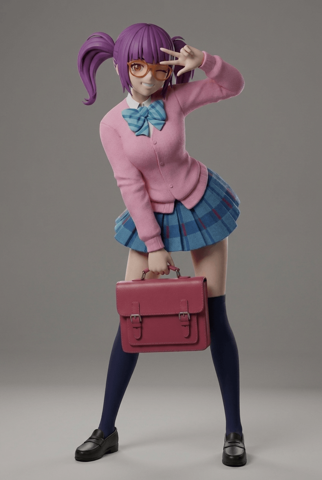 Anime Art - Schoolin' with Attitude - STL File