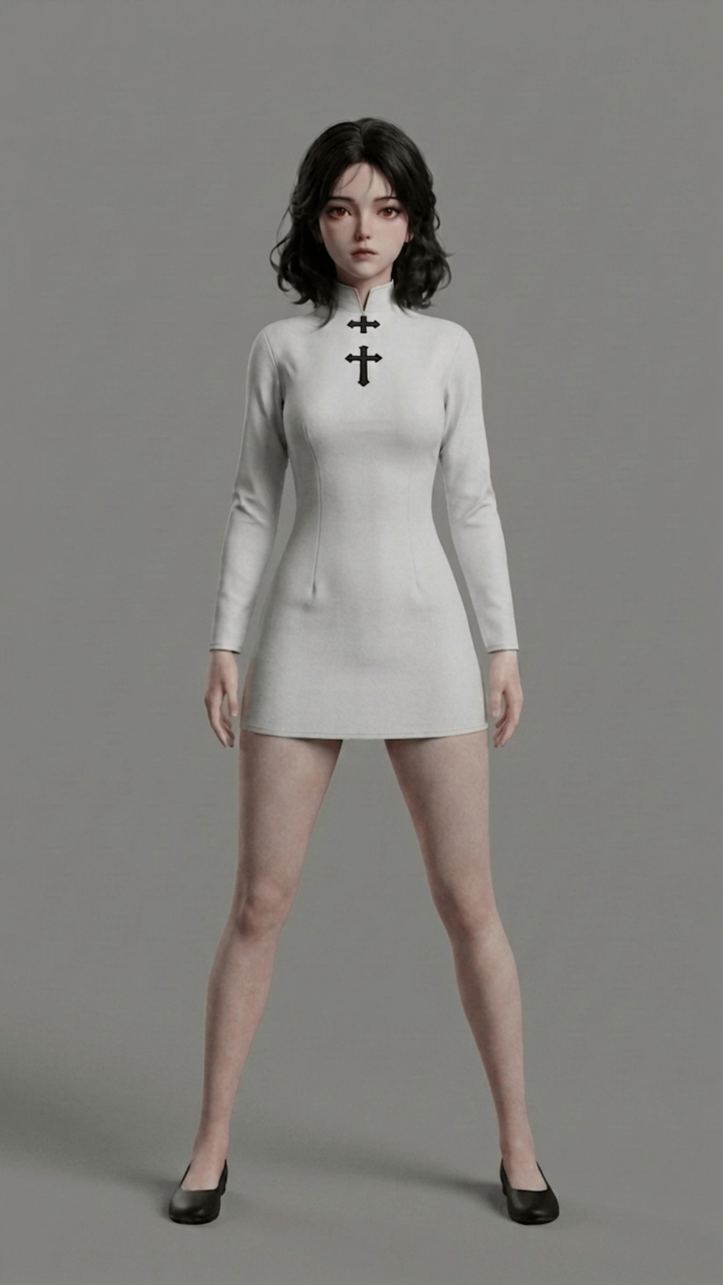 Anime Art - Sexy in White - STL File
