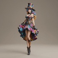 Anime Art - Top Hat Twirls - STL File