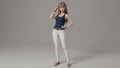 Anime Art - White Jean Attitude - STL File