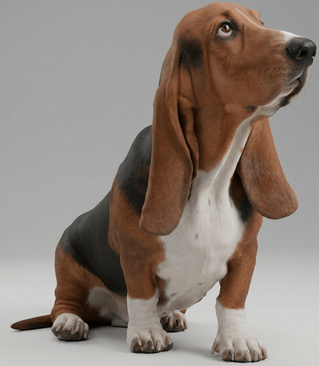 Dog Art - Basset Hound - STL File