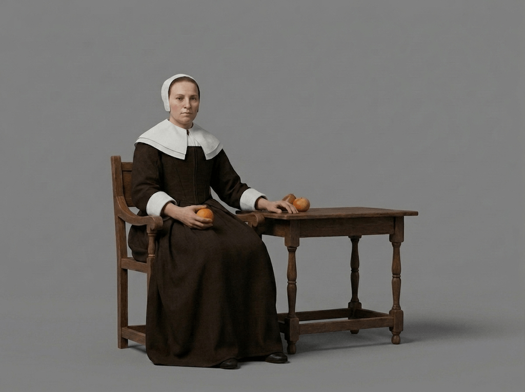 Famous Art - A Woman Holding a Pink - Rembrandt - 1656 - STL File