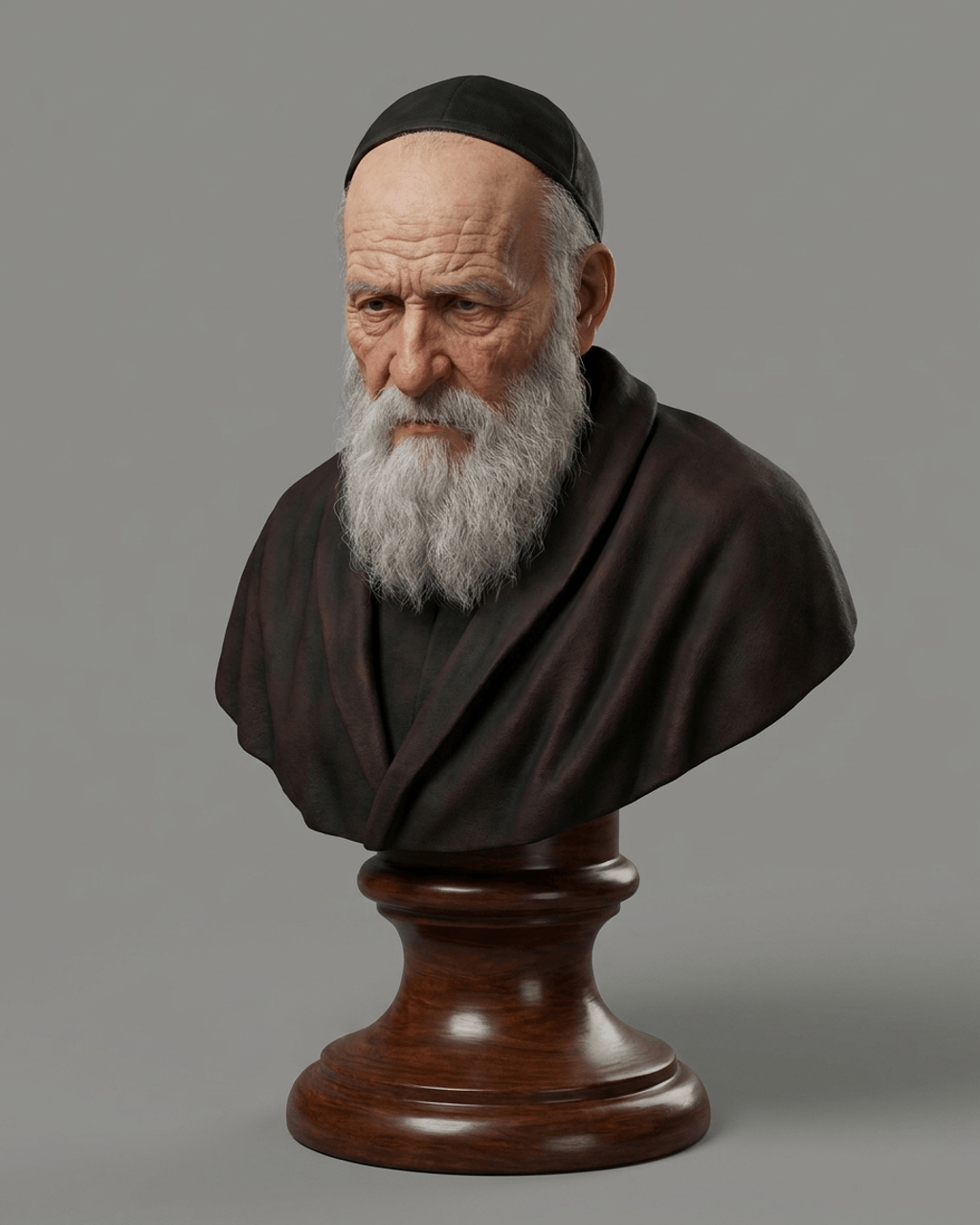 Famous Art - Head of an Old Man in a Cap - Rembrandt - 1630 - STL File