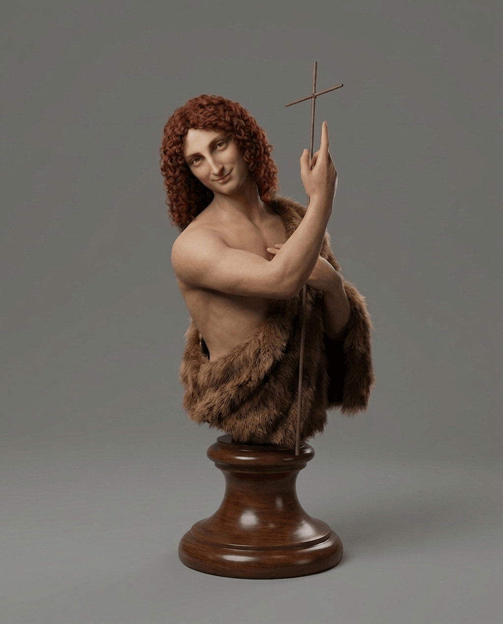 Famous Art - Saint John the Baptist - Leonardo Da Vinci - 1513 - STL File