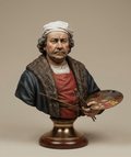 Famous Art - Self-Portrait with Two Circles - Rembrandt - 1665 - STL File