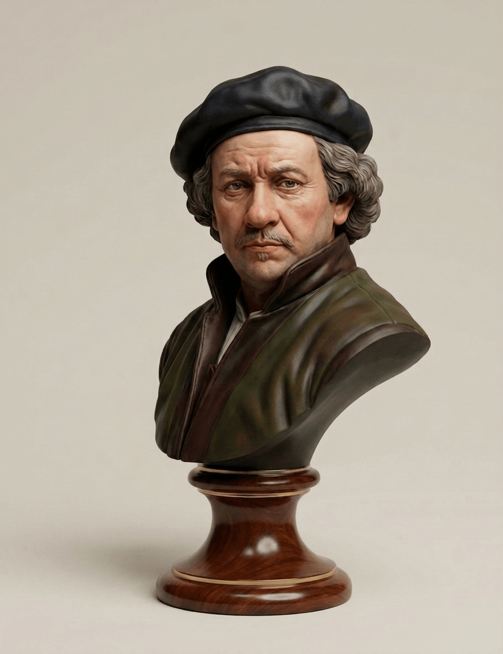 Famous Art - Self Portrait - Rembrandt - 1659 - STL File