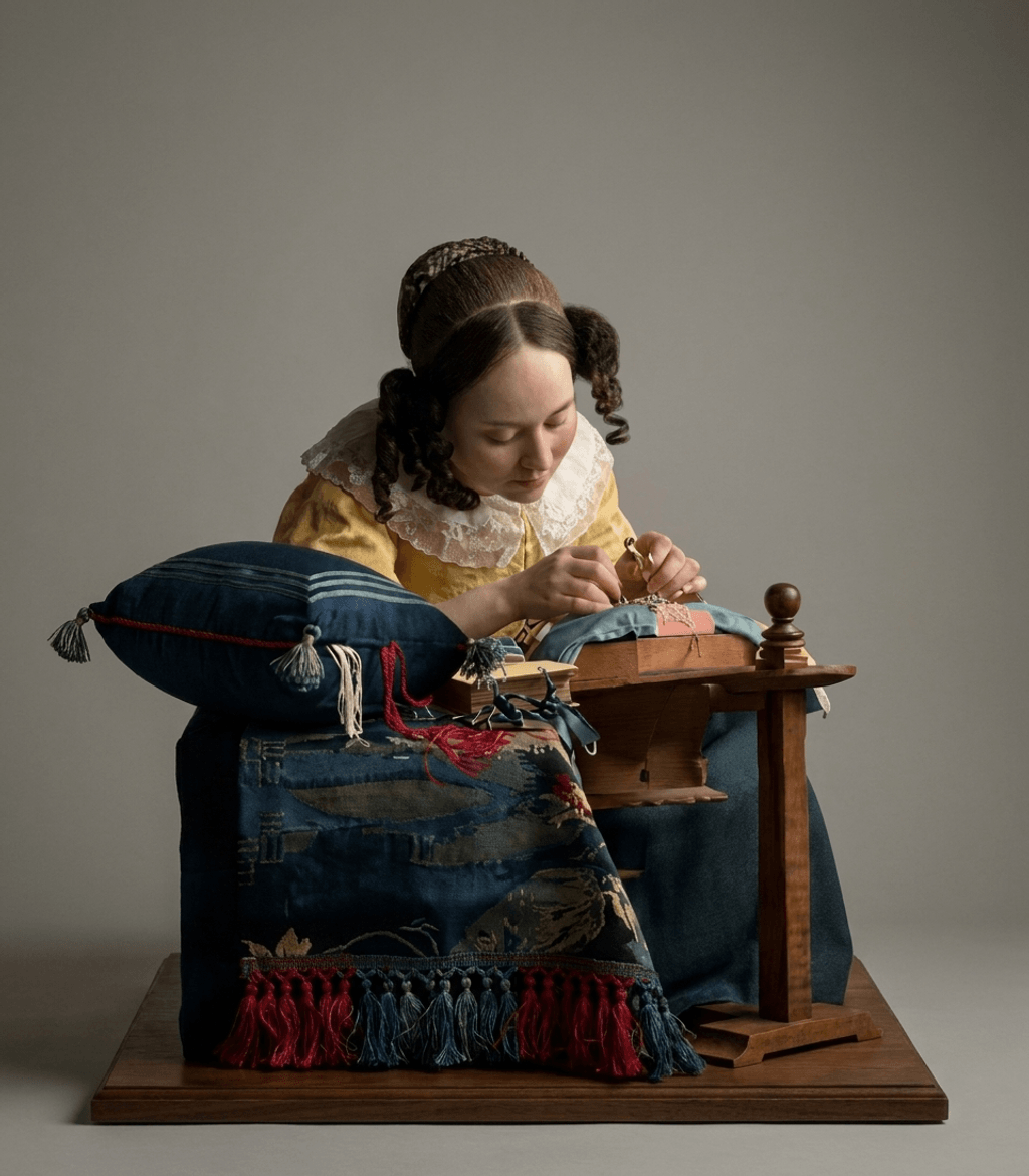 Famous Art - The Lacemaker - Johannes Vermeer - 1669 - STL File