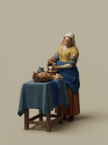 Famous Art - The Milkmaid - Johannes Vermeer - 1657 - STL File