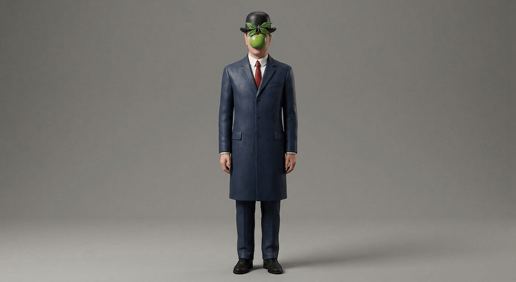 Famous Art - The Son of Man - René Magritte - 1968 - STL File