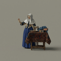 Famous Art - Young Woman with Water Pitcher - Johannes Vermeer - 1660 - STL File