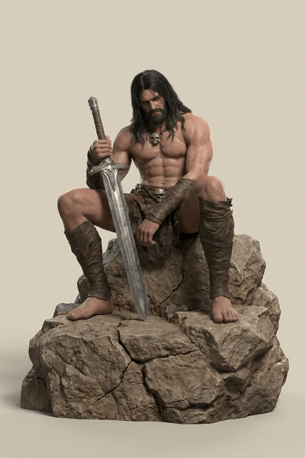 Fantasy Art - Conan After Battle - STL File