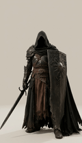 Fantasy Art - Dark Knight with Shield - STL File