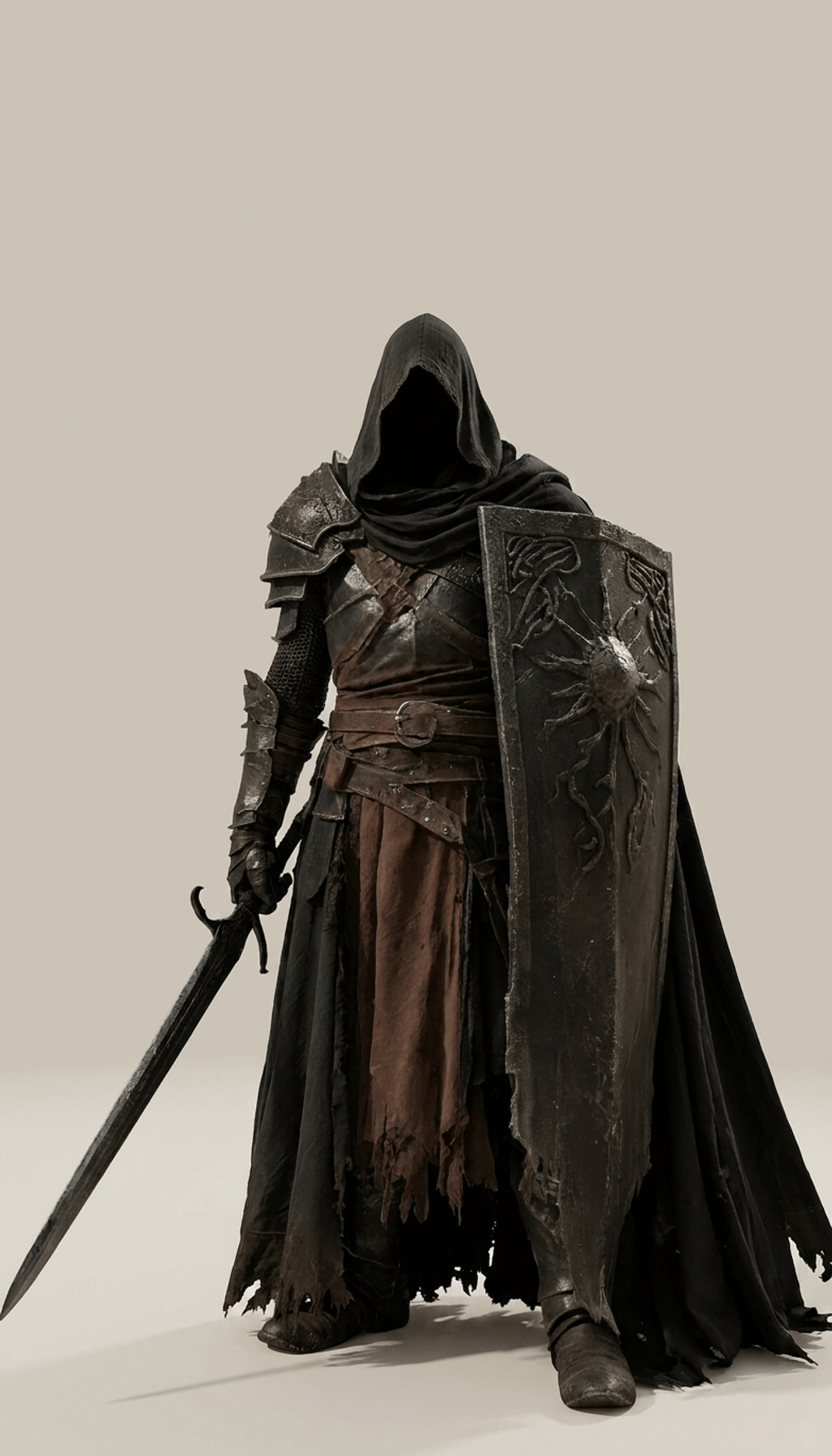 Fantasy Art - Dark Knight with Shield - STL File