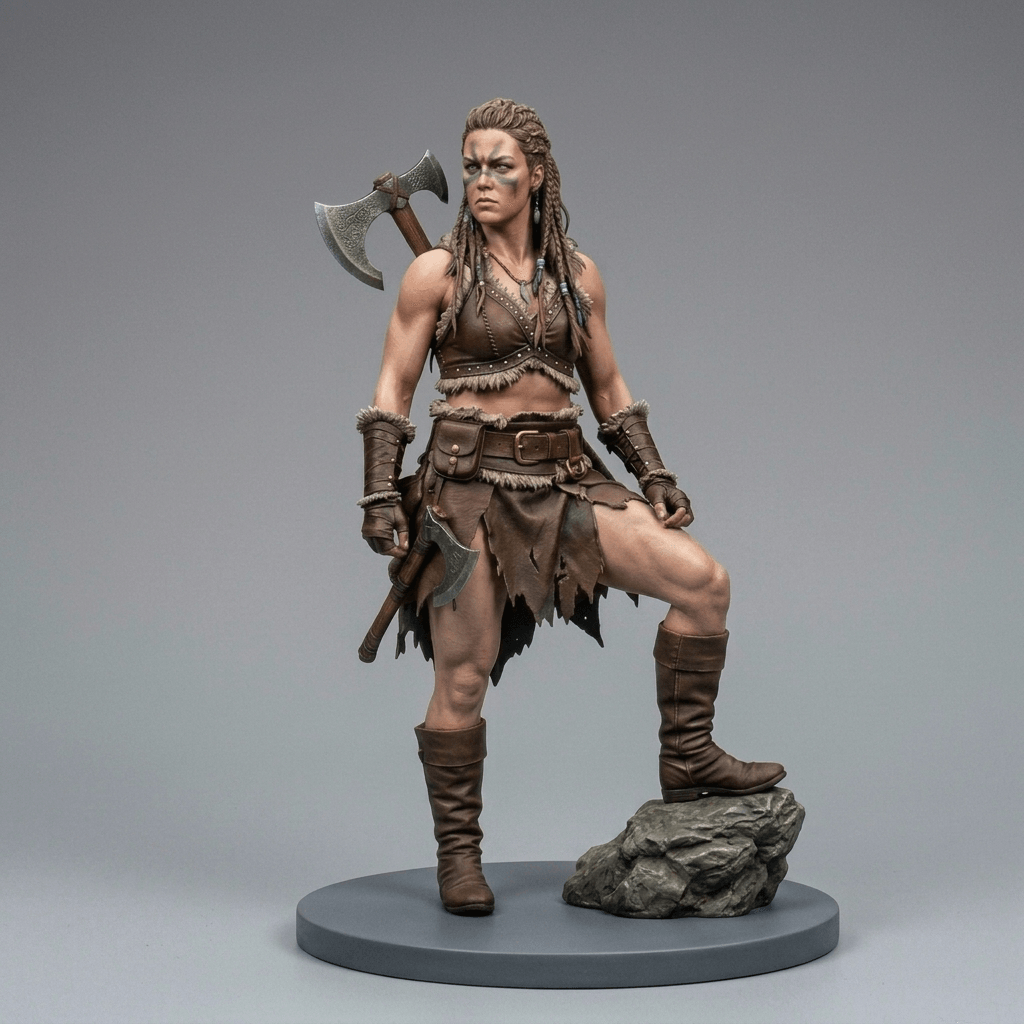 Fantasy Art - Female Barbarian - STL File