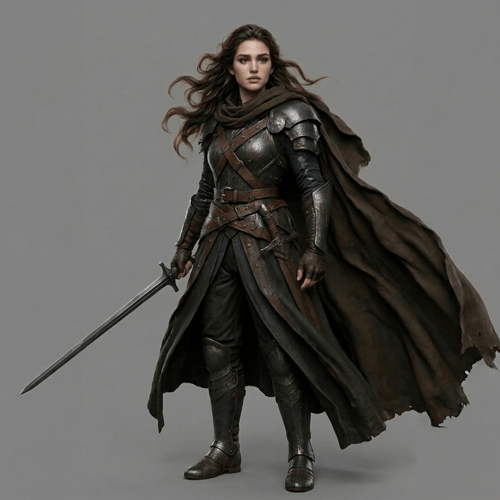 Fantasy Art - Female Crimson Warrior - STL File