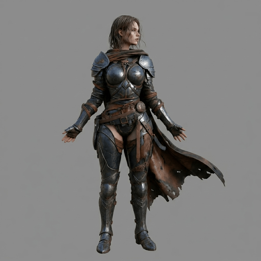 Fantasy Art - Female Knight - STL File