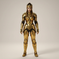 Fantasy Art - Golden Female Knight - STL File