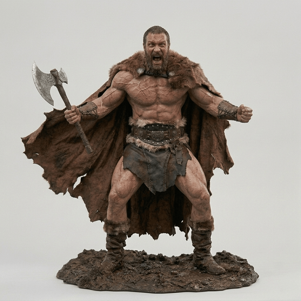 Fantasy Art - Raging Barbarian - STL File