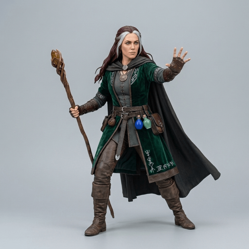 Fantasy Art - Rubella the Enchantress - STL File