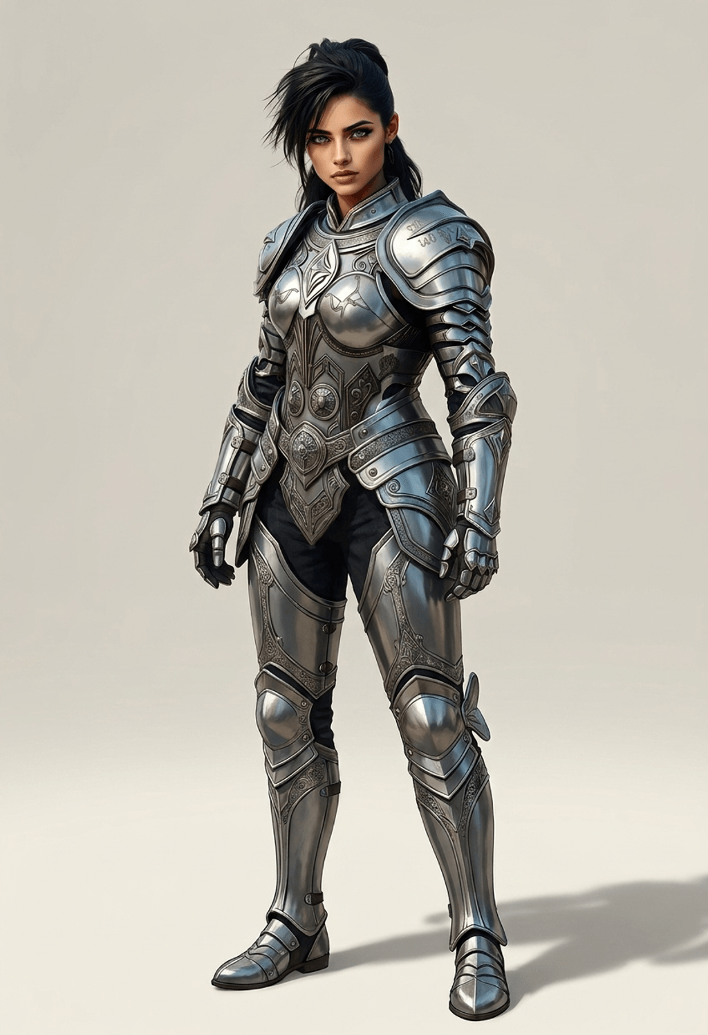 Fantasy Art - Silver Female Knight - STL File
