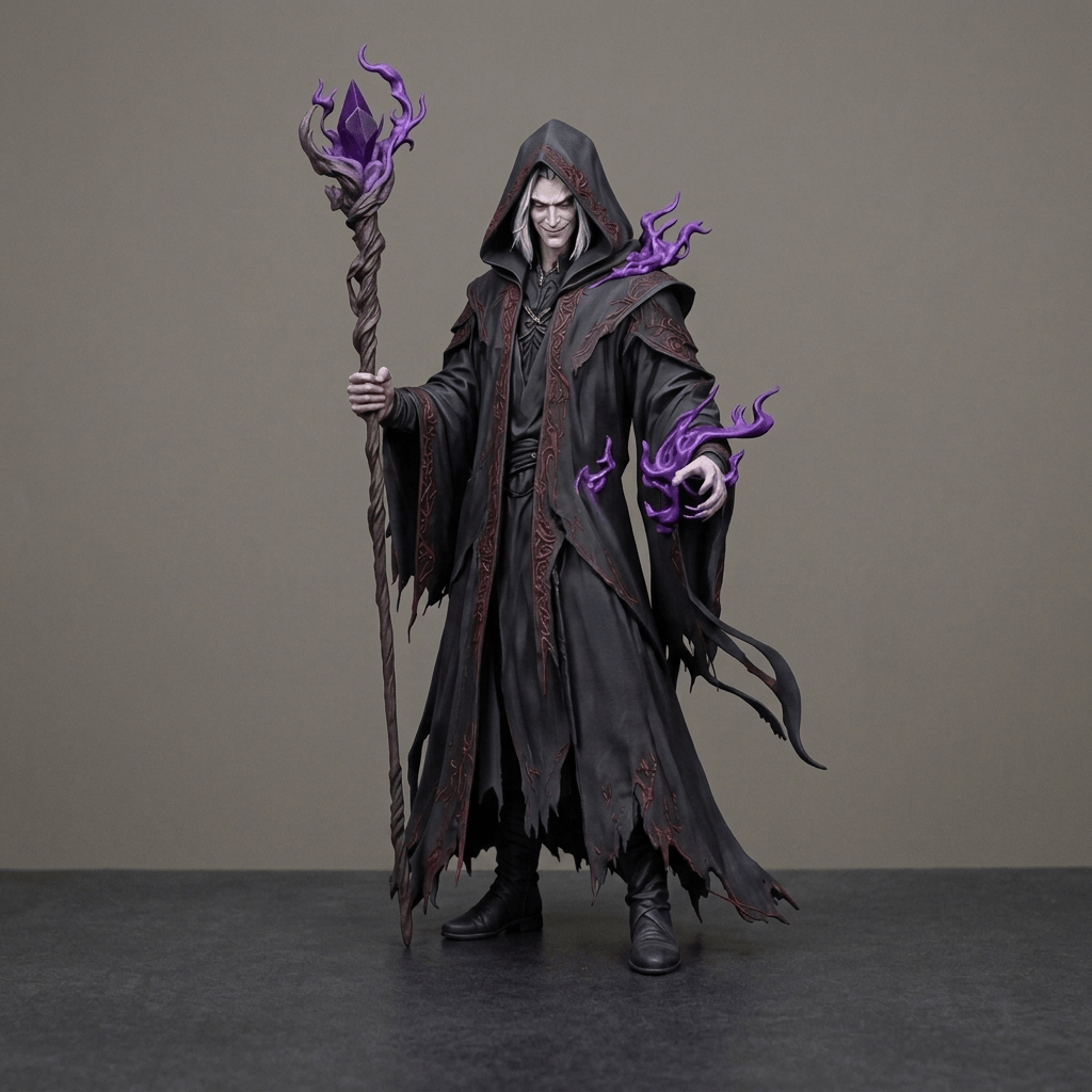 Fantasy Art - Sorcerers - The Warlock Xaros - STL File