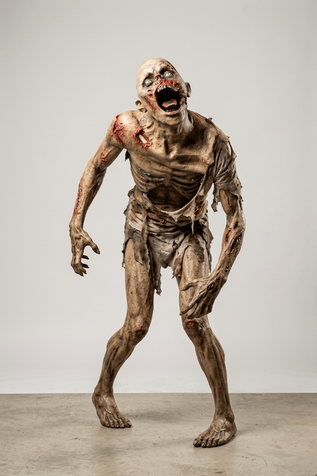 Horror Art - Emaciated Zombie Screaming - STL File