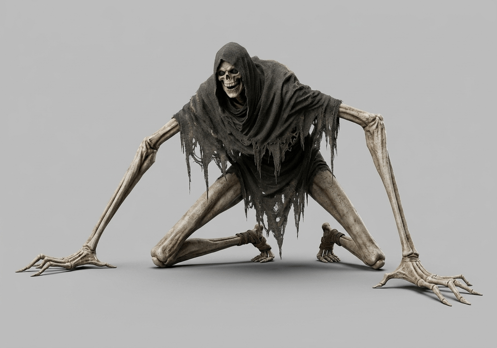 Horror Art - Long Arm Wraith Crouching - STL File