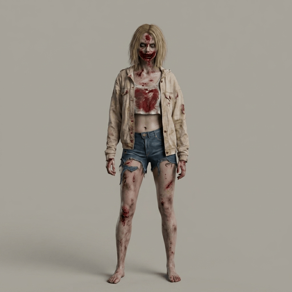 Horror Art - Zombie Hooker - STL File