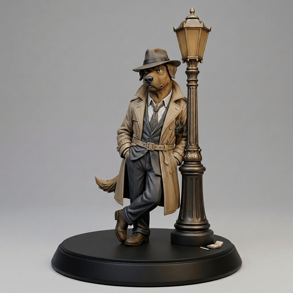 Kid's Art-Dog Detective - STL File