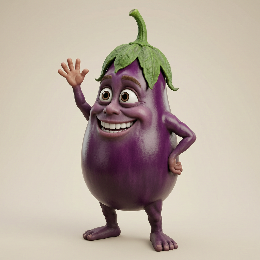 Kids Art - Earl Eggplant - STL File