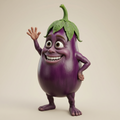 Kids Art - Earl Eggplant - STL File
