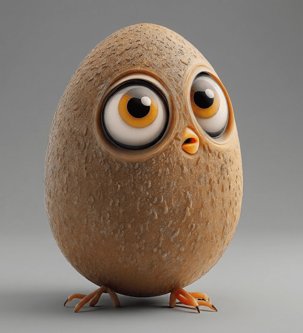 Kids Art - Eggy Eggbert - STL File