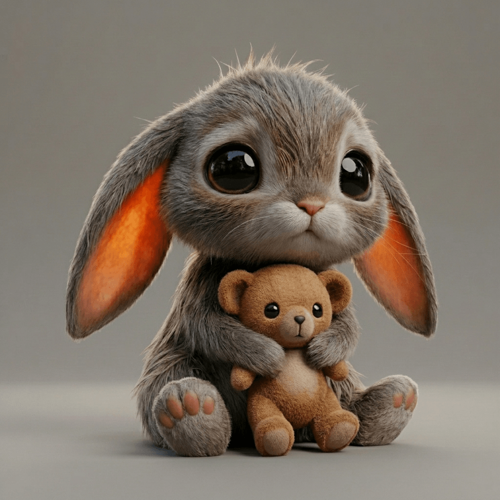 Kids Art - Sad Bunny - STL File